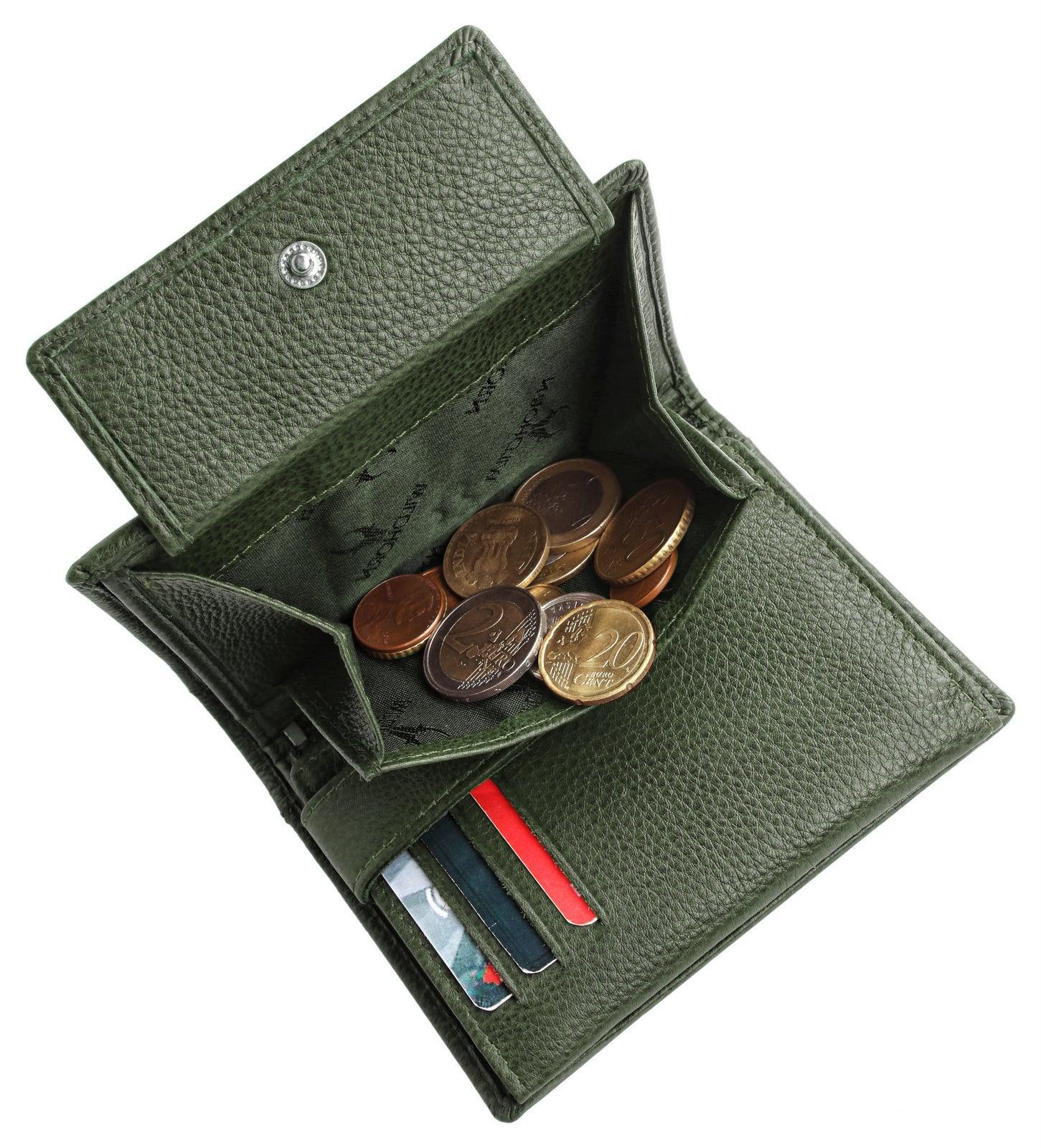WILDHORN Top Grain Portrait Leather Wallet for Men | Ultra Strong Stitching | Handcrafted | RFID Blocking | 2 ID Slots | 11 Card Slots | Zip Compartment - WILDHORN