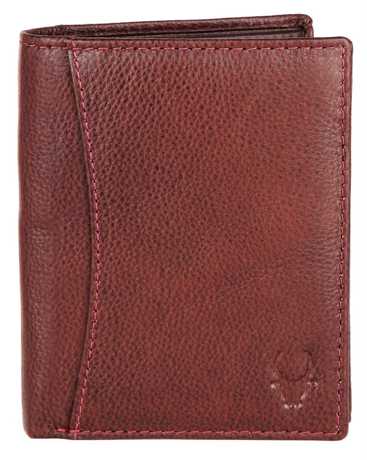 WILDHORN Top Grain Portrait Leather Wallet for Men | Ultra Strong Stitching | Handcrafted | RFID Blocking | 2 ID Slots | 11 Card Slots | Zip Compartment - WILDHORN