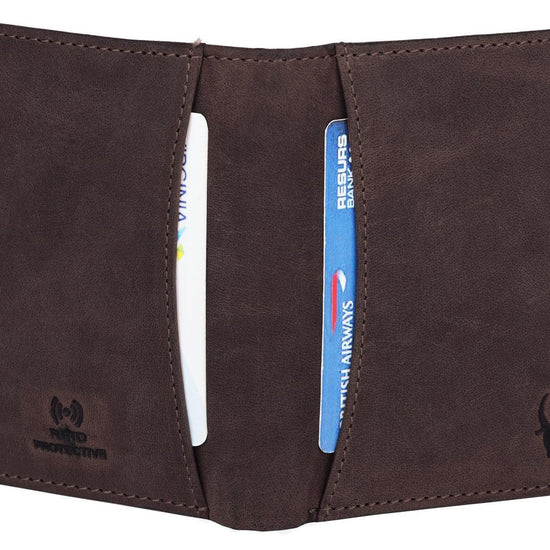 WILDHORN Top Grain Portrait Leather Wallet for Men | Ultra Strong Stitching | Handcrafted | RFID Blocking | 2 ID Slots | 11 Card Slots | Zip Compartment - WILDHORN