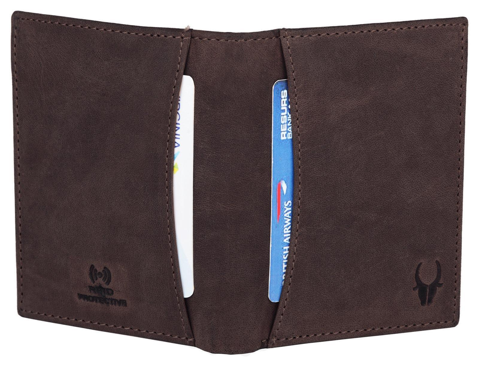 WILDHORN Top Grain Portrait Leather Wallet for Men | Ultra Strong Stitching | Handcrafted | RFID Blocking | 2 ID Slots | 11 Card Slots | Zip Compartment - WILDHORN