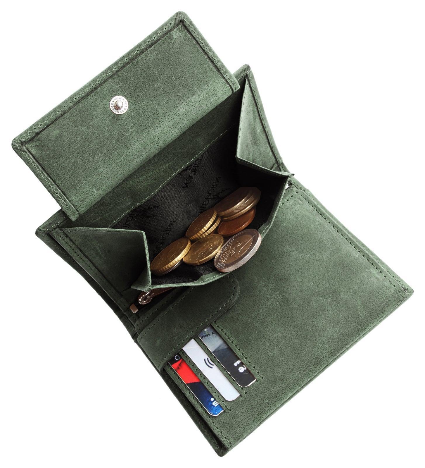 WILDHORN Top Grain Portrait Leather Wallet for Men | Ultra Strong Stitching | Handcrafted | RFID Blocking | 2 ID Slots | 11 Card Slots | Zip Compartment - WILDHORN